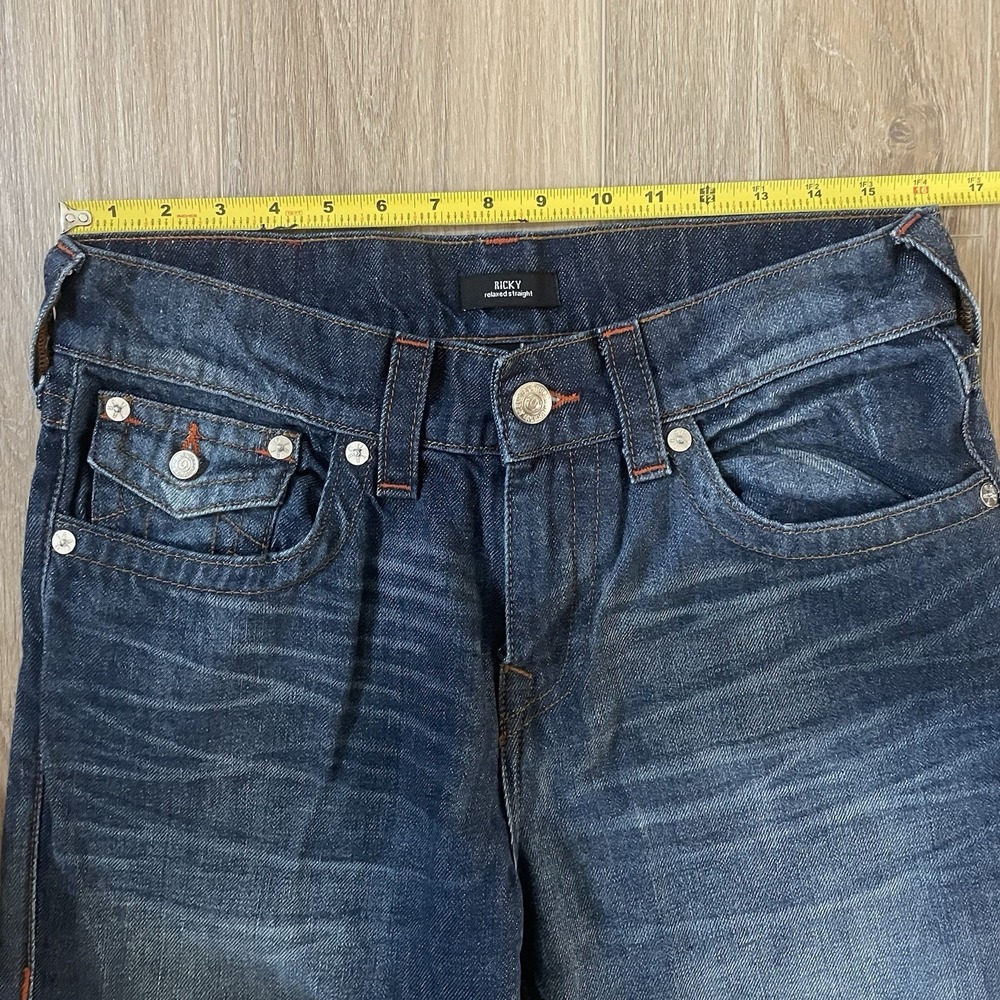 True Religion Denim Jeans Ricky Straight With Flaps 32x34 Excellent! - Picture 8 of 10